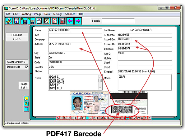 Aamva Driver License Barcode